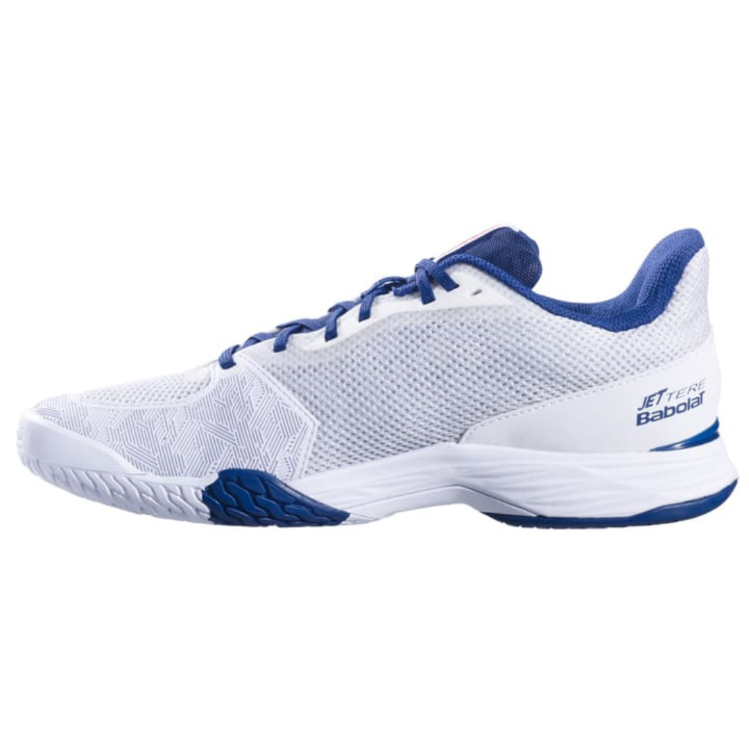 Babolat Jet Tere All Court Men Tennis Shoes - White/Estate Blue