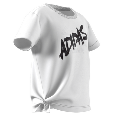 Adidas Girl Dance Knotted Tennis Shirt - White