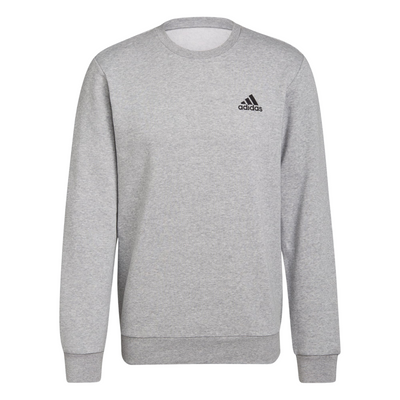 Adidas Men Essentials Fleece Sweatshirt  - Medium Grey Heather / Black