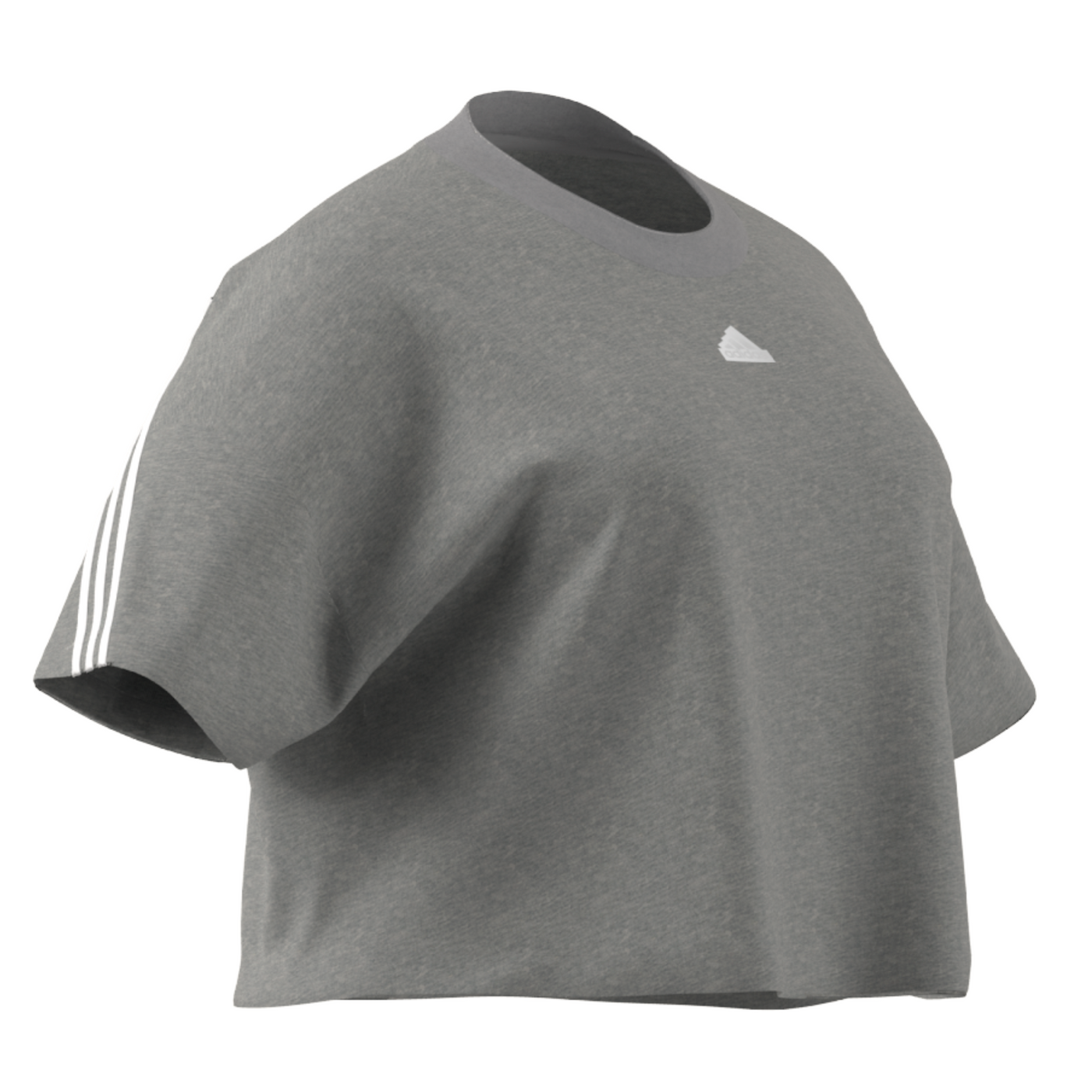 Adidas Future Icons 3 Stripes Tee (PLUS SIZE) - Medium Grey Heather