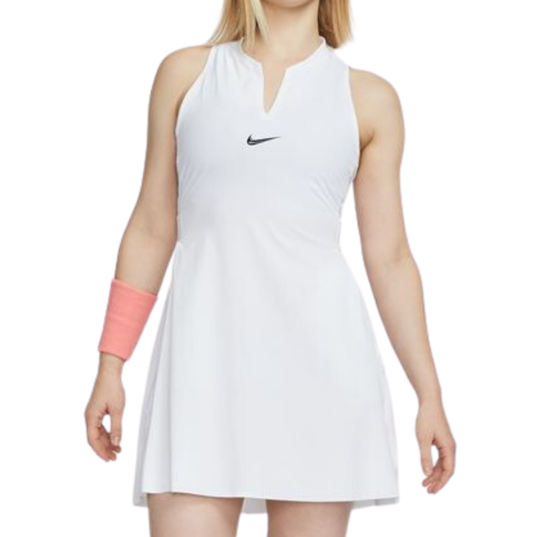 Nike Dri-FIT Advantage Women's Tennis Dress - White/Black