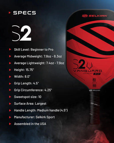 Selkirk Vanguard 2.0 S2 - Midweight