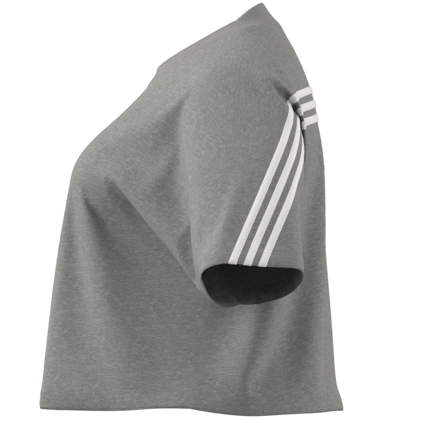Adidas Future Icons 3 Stripes Tee (PLUS SIZE) - Medium Grey Heather