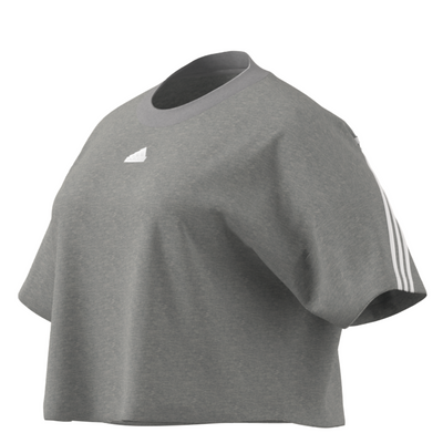 Adidas Future Icons 3 Stripes Tee (PLUS SIZE) - Medium Grey Heather