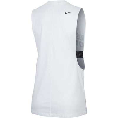 Nike Womens Pro Marble Loose Tank - White/Black