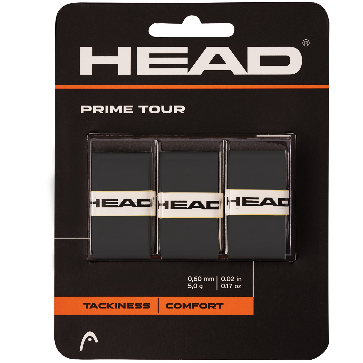 Head Prime TOUR Overgrip - Pack of 3 pcs (Black)