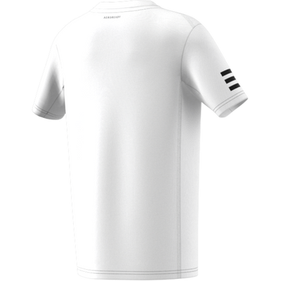 Adidas Boy Club 3-Stripe Tennis T-Shirt - White/Black
