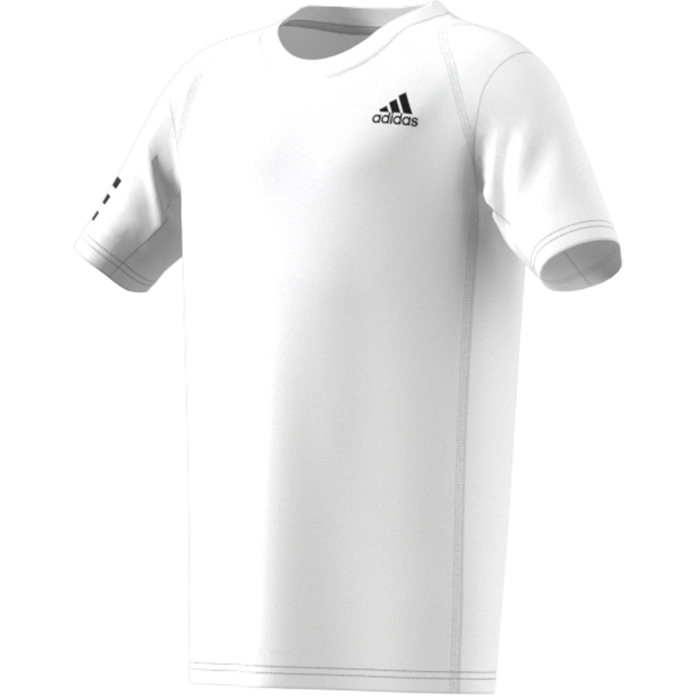Adidas Boy Club 3-Stripe Tennis T-Shirt - White/Black