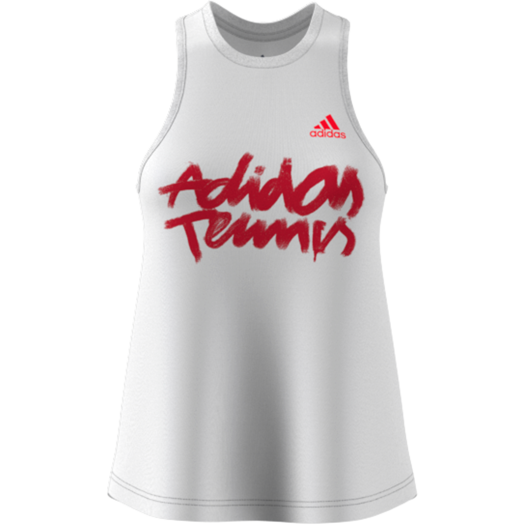 Adidas Womens Graphic Tank - White