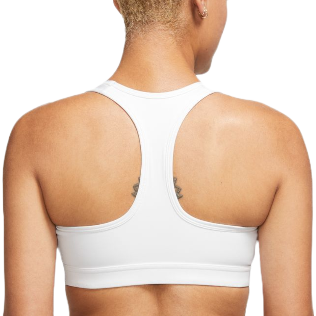 Nike Swoosh Medium Support Women's Padded Sports Bra - White/Stone Mauve/Black