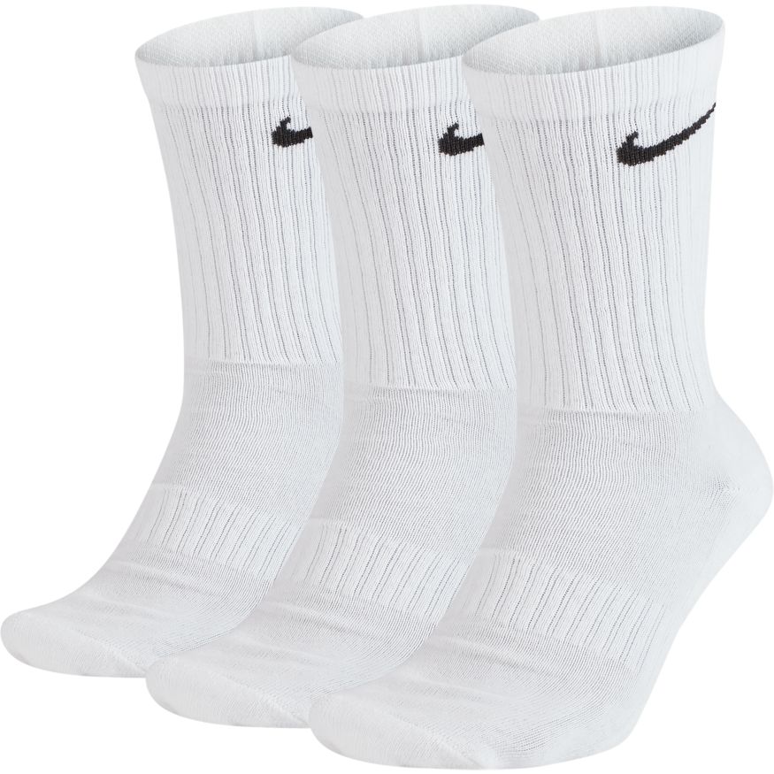 Nike Everyday Training Crew Socks Cushioned - White/Black (3 Pairs)