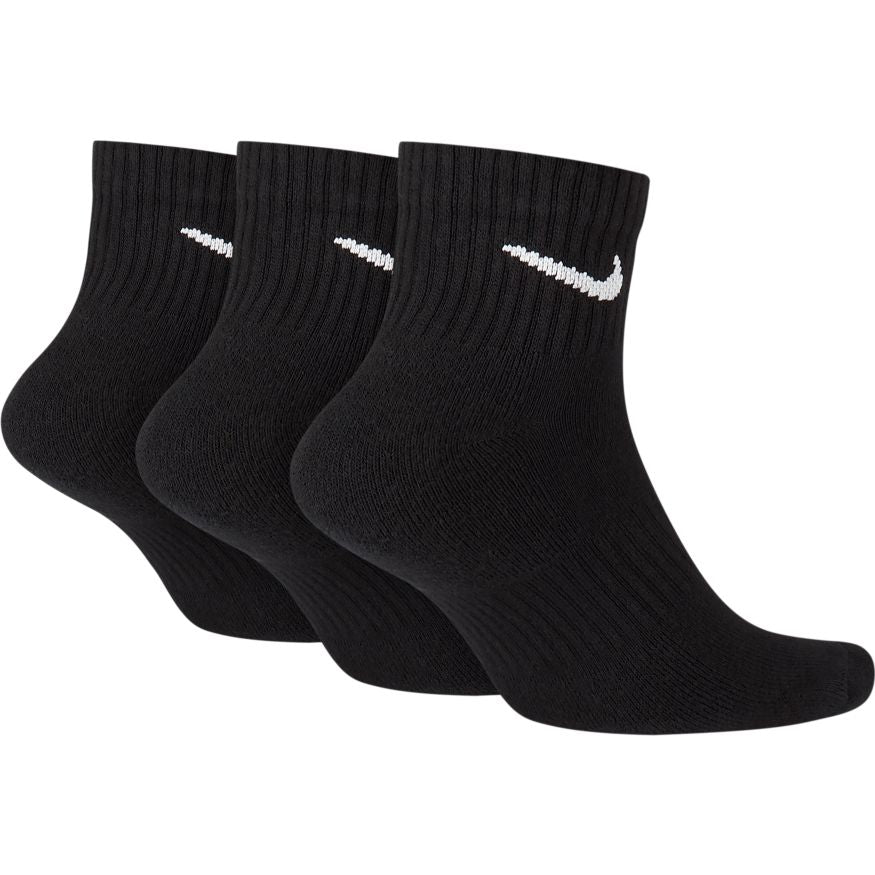 Nike Everyday Cushioned Ankle Sock 3 Pack - Black
