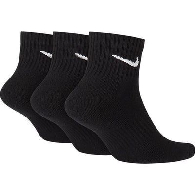 Nike Everyday Cushioned Ankle Sock 3 Pack - Black