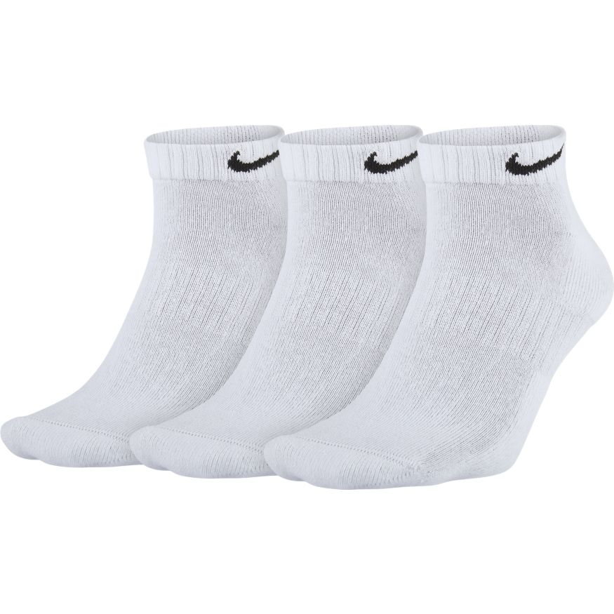 Nike Everyday Cushioned Training Low Socks -  White/Black (3 Pairs)