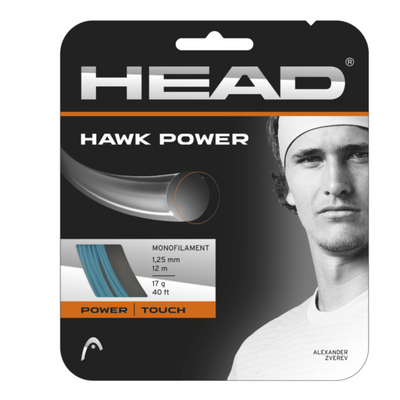 Head Hawk Power 17G Set Tennis String - Petrol
