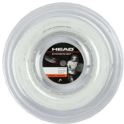 Head Synthetic Gut 200M Tennis String Reel - White