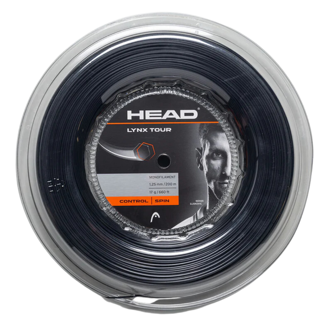 Head Lynx Tour 17g Gauge Reel Tennis String - Black – TennisGear