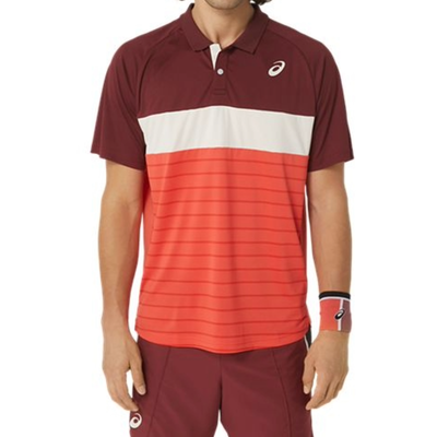 Asics Men Court Polo Shirt - Red Snapper