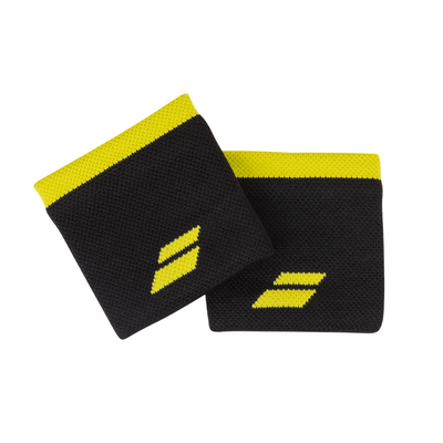Babolat Jumbo Wristband 2 Pack - Black/Sulphur Spring