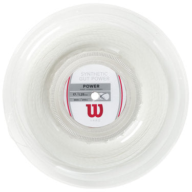 Wilson Synthetic Gut Power 16 200m Reel (White)