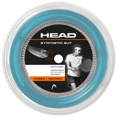 Head Synthetic Gut 200M Tennis String Reel  - Blue